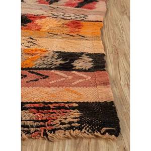 Alfombra de Lana Anudada a Mano Nuray, Diseño Geométrico Abstracto Rojo Naranja, Rectangular, para Hogar, Entrada o Pasillo, 9x12 - Product Image 4