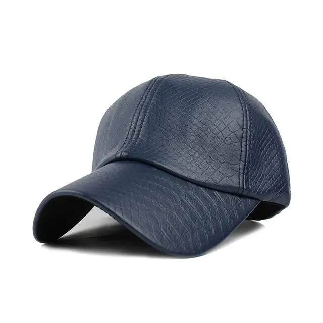 Vente en gros de chapeaux en cuir véritable, chapeaux de sport à la mode, Logo personnalisé, 5 panneaux, chapeaux de Baseball pour hommes