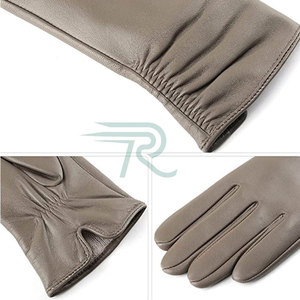 Razorts International Women's Sheepskin Leather <b>Gloves</b> Opera Length Touch Screen Winter Breathable Casual Outdoor Sports Skiing - Product Image 4