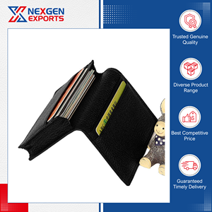 Fabricant de confiance offrant une qualité standard, un porte-cartes de crédit en cuir véritable hautement durable, multifonctionnel et tendance - Product Image 2