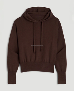 Pull à capuche oversize XXL pour femme, en polaire polyester/coton, à épaules tombantes, col rond, avec cordon de serrage, style hip-hop, pour l'hiver - Product Image 5