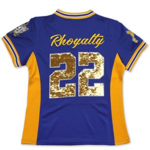 SGR Football Jersey Royal 100% Poliéster Sigma Gamma Rho Sports Jersey Bordado Team Logo en la parte delantera de la espalda y los hombros - Product Image 2
