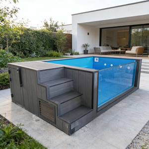 Piscina de Lujo de Fibra de Vidrio Sobre el Suelo para Niños, Pequeño Spa de Inmersión - Product Image 5