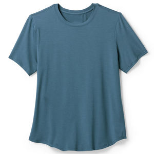 Camisetas de mujer Camiseta de algodón liso en blanco para mujer para impresión personalizada Camiseta de manga corta transpirable con cuello redondo para mujer - Product Image 3