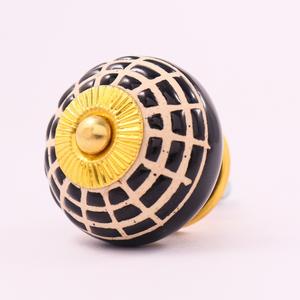 Boutons de tiroir en céramique noire fabriqués à la main en gros meubles commode armoire tire cuisine placard poignées de porte CK-1733 - Product Image 3