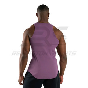 เสื้อกล้ามเล่นกีฬาของผู้ชายเสื้อกล้ามใส่ออกกำลังกายสีพื้น - Product Image 2