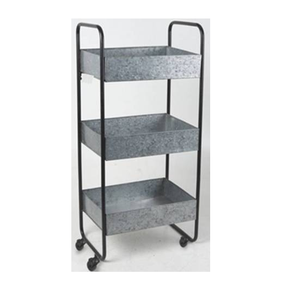 Metallic Rolling Cart Hot Selling Customized Design Kitchen Storage Rack Three Tier Useable <b>Moving</b> <b>Trolley</b> - Product Image 4