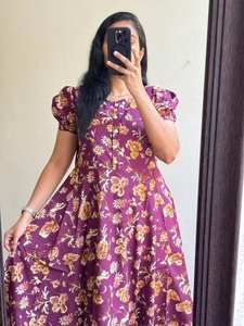 เดรสแม็กซี่ผ้าฝ้ายนุ่มแขนสั้นชุดนี้ดูน่าทึ่ง - Product Image 3