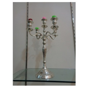 Porte-bougie en métal doré pour centre de table de mariage, chandelier décoratif - Product Image 1