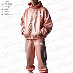 Ensemble de survêtement personnalisé pour hommes OEM veste et pantalon coupe-vent en nylon léger avec fermeture éclair pour l'entraînement ou le style - Product Image 6