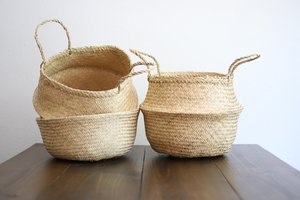 Paniers de rangement en jonc de mer tissés à la main fabriqués à partir de matériaux naturels écologiques et parfaits pour la décoration du salon - Product Image 6