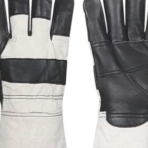 Venta caliente XL cuero de vaca dividido trabajo resistente al agua con tira de caramelo protección para manos y brazos - Product Image 6