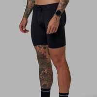 Shorts de compression décontractés pour hommes, conception OEM, non tissés, taille à cordon, respirants, coupe-vent, écologiques, unis, personnalisables