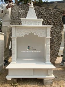ชิ้นส่วนวัดหินอ่อนสีขาวหรูหราและอุปกรณ์เสริมงานฝีมือแบบหินขัดเงา - Product Image 4