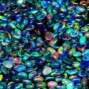 Véritable Opale Noire Ethiopienne Ovale Cabochon Gemme Pour la Fabrication de Bijoux 4x6mm Haute Qualité Naturel Noir Opale Cabochons Lot en Vrac - Product Image 2