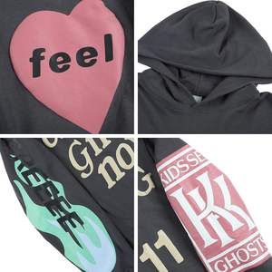 Sweat à capuche graphique vintage pour homme 100% coton Sweat-shirt à capuche style hip hop Pull-over lourd - Product Image 6