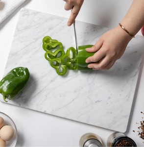 Tabla de cortar de verduras de sombra blanca y gris, superficie duradera elegante para corte de cocina, fácil de limpiar, aspecto moderno elegante - Product Image 1