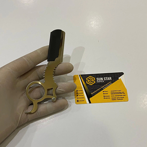 RTS, venta al por mayor, 2025, la mejor calidad, recta de acero inoxidable negro maquinilla de afeitar, tamaño personalizado para peluquerías de alta calidad - Product Image 2