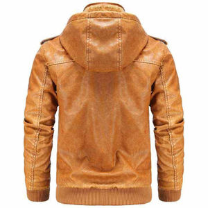 Chaqueta de moto de invierno de cuero auténtico para hombre, servicio OEM, suministro a granel, chaqueta de moto a prueba de viento con características de talla grande - Product Image 6