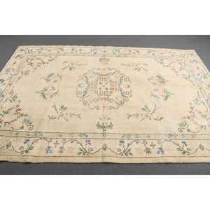 Alfombra Turca Grande de 5.7x8.6 pies, Alfombra Oriental Blanca Vintage - Product Image 2