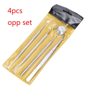 Kit de 5 Herramientas Dentales de Acero Inoxidable con Agarre Ergonómico, Raspador de Sarro, Espejo Bucal, para Uso Personal y Quirúrgico - Product Image 4