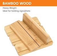 Porte-photo en bois de bambou pour table, numéro de table, carte de place, panneaux acryliques, carte de support à la cérémonie de mariage, fête