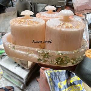 Ensemble de pots en résine époxy élégant, magnifiquement conçu pour la décoration de la maison et la nourriture, cadeau idéal pour toutes les occasions - Product Image 3