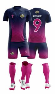 Ensemble Maillot et Short de Football Personnalisé Nouveau Style Sublimé Respirant avec Logo Imprimé sur le Devant Unisexe – Vente en Gros - Product Image 4