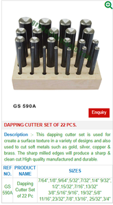 Ensemble de 22 outils de bijouterie en acier GS 590A - Product Image 2