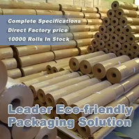 Rouleau de papier kraft 100 % biodégradable 30,5 cm x 249 cm, facile à utiliser, emballage pour haltères, amorti supérieur en carton, impression par estampage à chaud