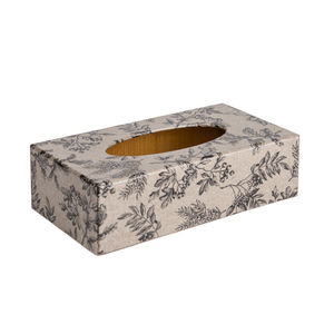 Caja de pañuelos de madera recubierta de esmalte brillante con diseño de simulación elegante y elegante para uso en el hogar o la oficina - Product Image 3