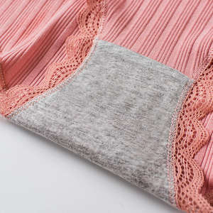 OEM Low-Rise <b>Romantic</b> Knitted Women Honeycomb Panties Cotton Breathable Comfortable Briefs Wholesale - Product Image 4