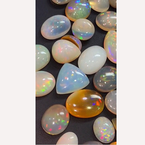 79 pièces d'opale éthiopienne naturelle avec feu 10mm à 20mm ovale poire Cabochon 418 Cts Iroc ventes qualité lâche pierres précieuses cabine US $418 - Product Image 1