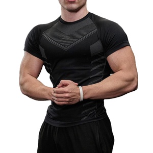 Low Moq High Quality <b>Compression</b> <b>Shirt</b> <b>Men</b> Custom Logo Best Price Gym Workout Fitness Quick Dry Stretch Athletic Wear - Product Image 3