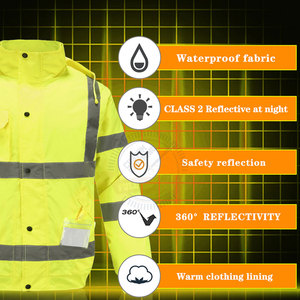 Hot bán an toàn Áo khoác khả năng hiển thị cao xây dựng an ninh Hi VIS phản quang an toàn Áo khoác - Product Image 4