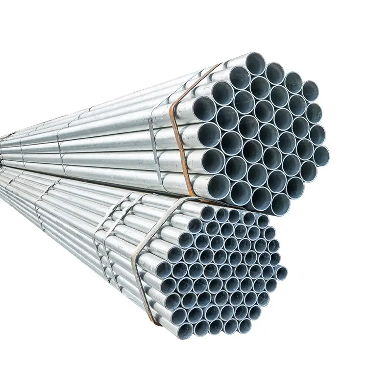 Fabricant de tuyaux en acier galvanisé poli 2 pouces annexe 40 gi prix des tuyaux en acier galvanisé rond