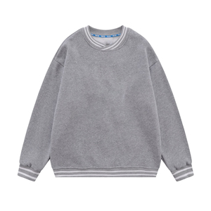 Nueva llegada personalizada en relieve Streetwear bordado Jumper suéter polar cuello redondo de gran tamaño mujeres Puff estampado sudadera - Product Image 2