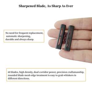 Paquete de 2 Cuchillas de Repuesto Profesionales de Afeitado Ultra Preciso con Doble Cuchilla para Cara, para Afeitadora RV Negra - Product Image 5