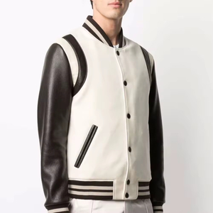 OEM Custom Design Canvas Lettermen Jacket with Front Logo Best Selling Men's <b>Quilted</b> Jacket High Quality Winter Fashion - Product Image 1