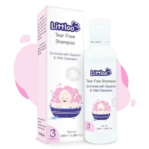Champú sin lágrimas Littloo-Fórmula suave, ultra hidratante sin lágrimas para bebés, niños pequeños y niños enriquecidos con glicerina-100ml - Product Image 1