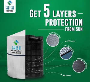 Shish All Weather Tank Guard Couvercle de réservoir d'eau isolé pour la protection contre la chaleur et le froid (2000 Ltr) - Product Image 2