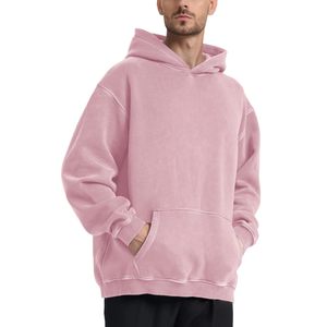Sweat-shirt à capuche surdimensionné en coton 100% super doux, haut vintage, col à capuche, mode hivernale pour hommes - Product Image 4