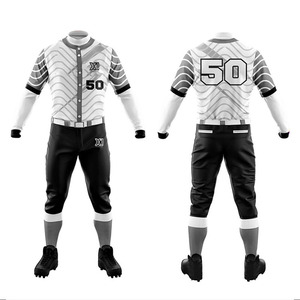 Quick Dry Breathable Plain Regular Fit High Quality Customizable Team Wear <b>Baseball</b> Uniform Set for Men - Product Image 1