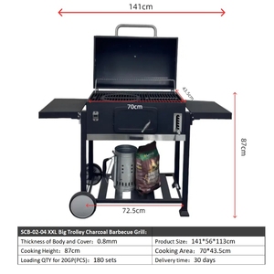 Griglia a Carbone XXL Grande e Resistente con Certificazioni CE/DGCCRE/LFGB, Barbecue con Griglia a Carbone e Piastra Rotonda per <span class=keywords><strong>Pizza</strong></span> - Product Image 4