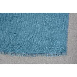 พรมตุรกีโบราณสีฟ้าทันสมัยขนสัตว์1.7x9ฟุตแบบเย็บปะติดปะต่อกันกองยางพาราผ้ากำมะหยี่สำหรับวัยรุ่นที่อยู่อาศัยห้องโถงสี่เหลี่ยมผืนผ้า - Product Image 5