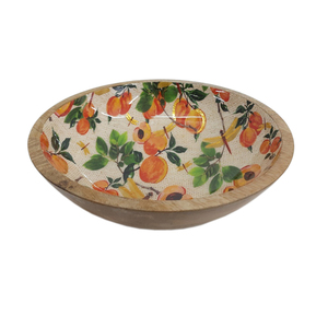 Eco-Friendly Handmade Round Fruit Bowl Classic Design Wood Natural Finish for <b>Tabletop</b> Serving Snacks Customized for Home Hotels - Product Image 3