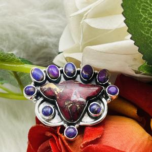 Hermoso anillo de turquesa de vaca, anillo de Plata de Ley 925, anillo hecho a mano, anillo de turquesa, anillo de plata, anillo de diseñador, anillo bohemio, regalo - Product Image 1
