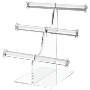 Support de boucle d'oreille en acrylique support d'affichage double face 6 pièces accessoires de bijoux décoratifs debout support suspendu - Product Image 6