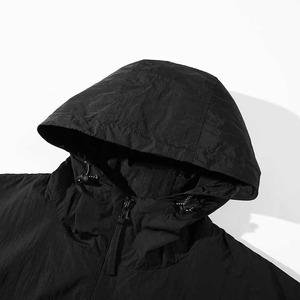 Chaqueta cortavientos impermeable de nailon para hombre de alta calidad para exteriores, cuello levantado, luz de protección solar con bolsillos, venta al por mayor - Product Image 2