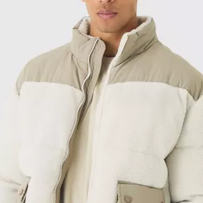 Chaqueta Acolchada con Capucha Delantera, Impermeable, Transpirable, de Lona Personalizada, para Hombre, de Dos Tonos, Abrigo Cálido de Invierno, Prenda Exterior Suave y Afelpada - Product Image 5